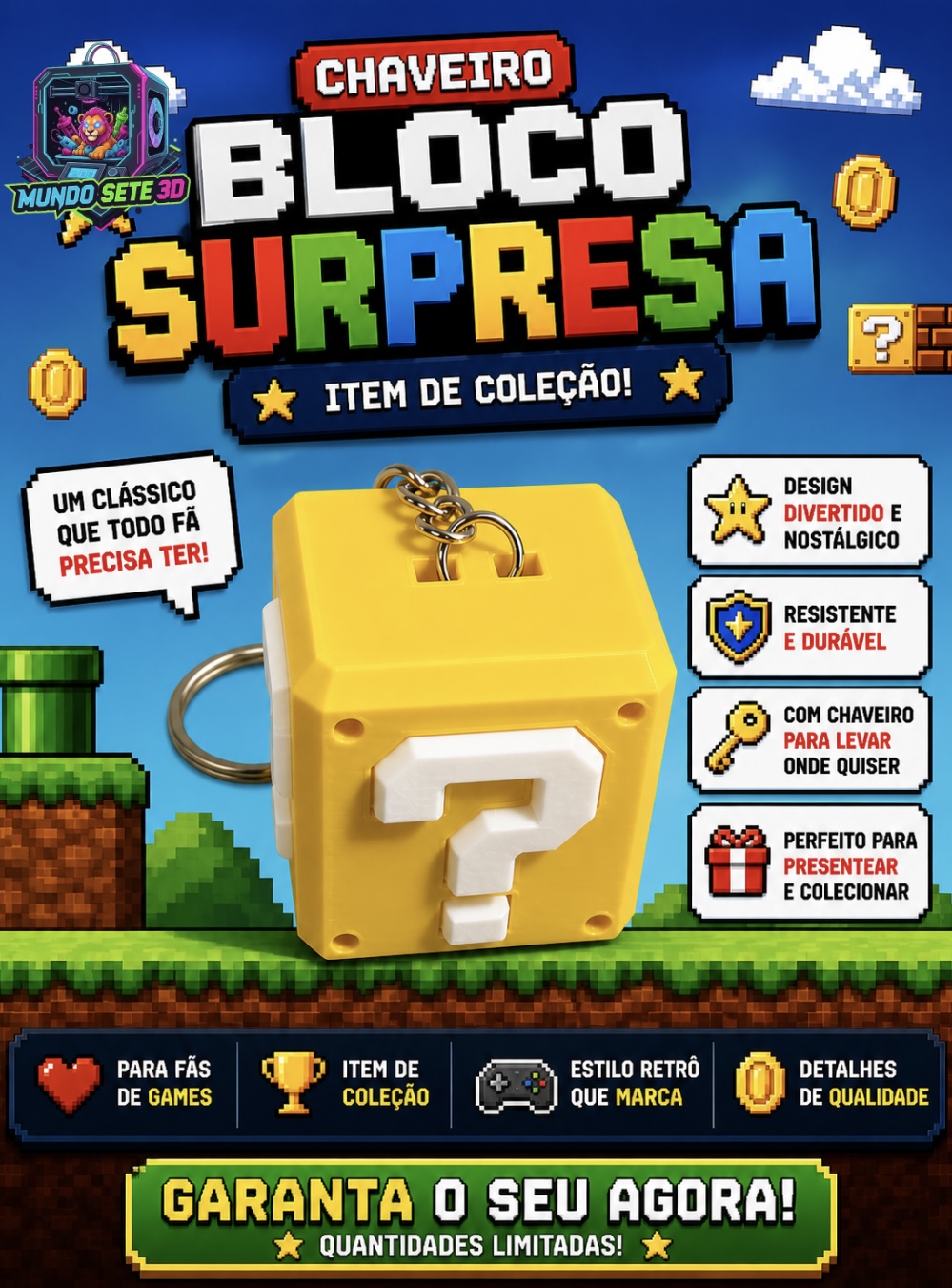 Chaveiro Mister Mario